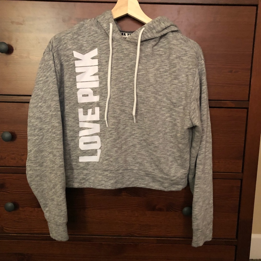 PINK Cropped Hoodie